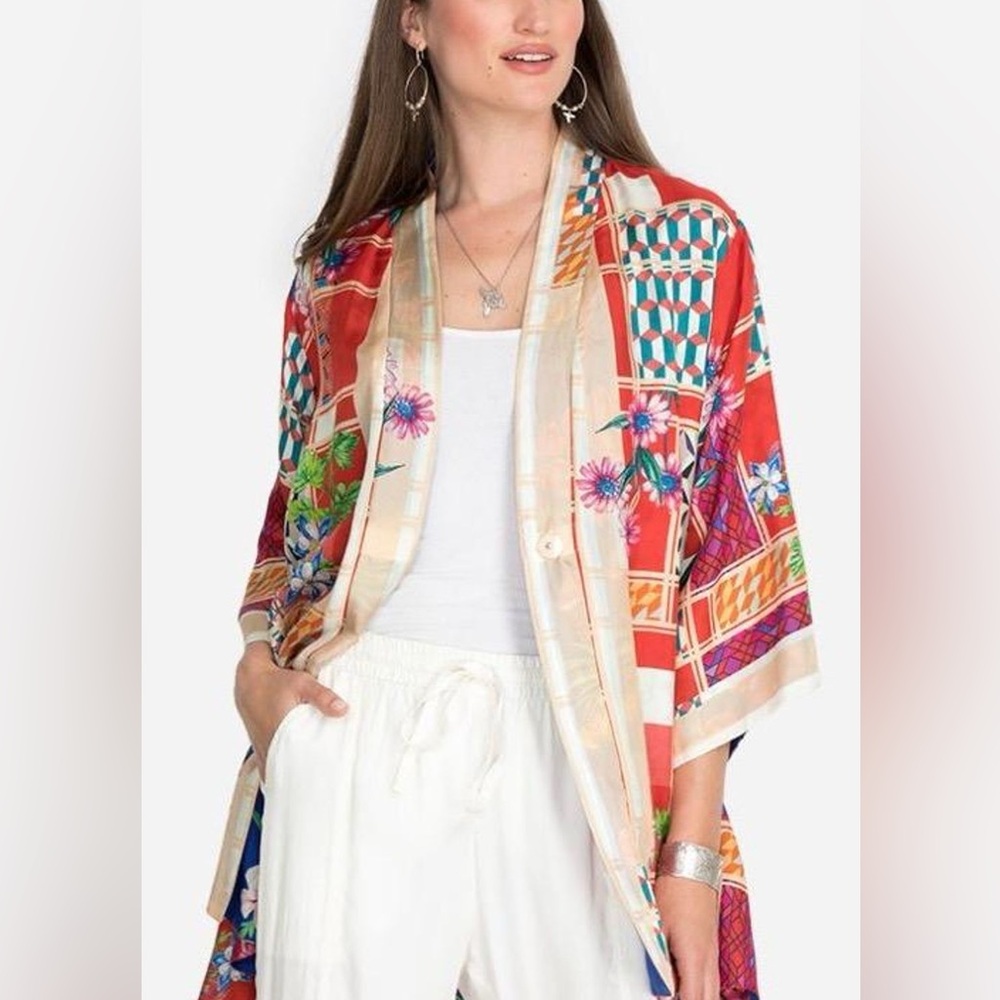 NWT Johnny Was Ridge Gianni Silk Kimono (reversible) size Small